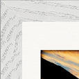 Cosmic Reflections Framed print 13x18 cm / 5x7″ White frame corner detail