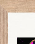 Dancing in Colours Framed print 13x18 cm / 5x7″ Wood frame corner detail