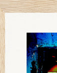 Web of Colours Framed print 13x18 cm / 5x7″ Wood frame corner detail