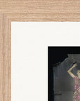 Never too Late Framed print 13x18 cm / 5x7″ Wood frame corner detail