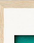 Underwater Flight Framed print 13x18 cm / 5x7″ Wood frame corner detail