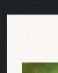 Emerald Storms Framed print 15x20 cm / 6x8″ Black frame corner detail