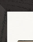Hat On Framed print 15x20 cm / 6x8″ Black frame corner detail