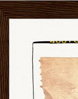 Kiss My Ass Framed print 15x20 cm / 6x8″ Dark wood frame corner detail
