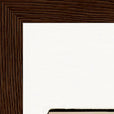 Hat On Framed print 15x20 cm / 6x8″ Dark wood frame corner detail