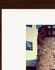 Wash It Framed print 15x20 cm / 6x8″ Dark wood frame corner detail
