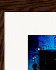 Web of Colours Framed print 15x20 cm / 6x8″ Dark wood frame corner detail