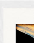 Cosmic Reflections Framed print 15x20 cm / 6x8″ White frame corner detail
