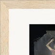 Never too Late Framed print 15x20 cm / 6x8″ Wood frame corner detail