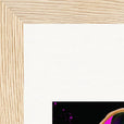 Dancing in Colours Framed print 15x20 cm / 6x8″ Wood frame corner detail