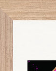 Dancing in Colours Framed print 15x20 cm / 6x8″ Wood frame corner detail
