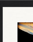 Cosmic Reflections Framed print 20x25 cm / 8x10″ Black frame corner detail