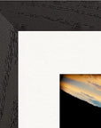 Cosmic Reflections Framed print 20x25 cm / 8x10″ Black frame corner detail