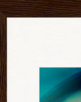Around and Around Framed print 20x25 cm / 8x10″ Dark wood frame corner detail