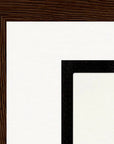Little Secret Framed print 20x25 cm / 8x10″ Dark wood frame corner detail
