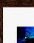 Web of Colours Framed print 20x25 cm / 8x10″ Dark wood frame corner detail