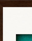 Underwater Flight Framed print 20x25 cm / 8x10″ Dark wood frame corner detail