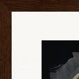 Never too Late Framed print 20x25 cm / 8x10″ Dark wood frame corner detail