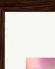 Indigo Sky Framed print 20x25 cm / 8x10″ Dark wood frame corner detail