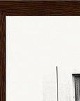 The Urban Matrix Framed print 20x25 cm / 8x10″ Dark wood frame corner detail
