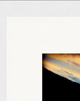 Cosmic Reflections Framed print 20x25 cm / 8x10″ White frame corner detail