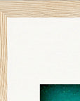 Underwater Flight Framed print 20x25 cm / 8x10″ Wood frame corner detail