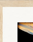 Cosmic Reflections Framed print 20x25 cm / 8x10″ Wood frame corner detail