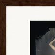 Never too Late Framed print 21x29.7 cm / 8x12" Dark wood frame corner detail