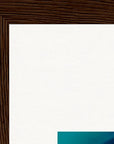 Around and Around Framed print 21x29.7 cm / 8x12" Dark wood frame corner detail