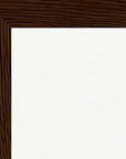 Emerald Storms Framed print 27x35 cm / 11x14″ Dark wood frame corner detail