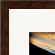 Cosmic Reflections Framed print 27x35 cm / 11x14″ Dark wood frame corner detail