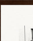The Urban Matrix Framed print 27x35 cm / 11x14″ Dark wood frame corner detail