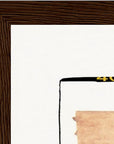 Kiss My Ass Framed print 27x35 cm / 11x14″ Dark wood frame corner detail