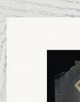 Never too Late Framed print 27x35 cm / 11x14″ White frame corner detail