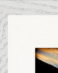 Cosmic Reflections Framed print 27x35 cm / 11x14″ White frame corner detail