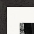 This is Where He Stood Framed print 28x43 cm / XL (11x17″) Black frame corner detail