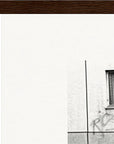 The Urban Matrix Framed print 28x43 cm / XL (11x17″) Dark wood frame corner detail