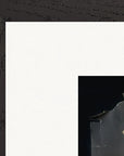 Never too Late Framed print A3 (29.7 x 42 cm) Black frame corner detail