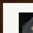 Never too Late Framed print A3 (29.7 x 42 cm) Dark wood frame corner detail