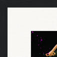 Dancing in Colours Framed print 30x30 cm / 12x12″ Black frame corner detail