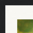 Emerald Storms Framed print 30x30 cm / 12x12″ Black frame corner detail