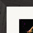 Dancing in Colours Framed print 30x30 cm / 12x12″ Black frame corner detail