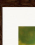Emerald Storms Framed print 30x30 cm / 12x12″ Dark wood frame corner detail