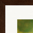 Emerald Storms Framed print 30x30 cm / 12x12″ Dark wood frame corner detail
