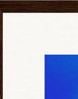 Nocturne Velvet Framed print 30x30 cm / 12x12″ Dark wood frame corner detail