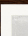 The Space We Share Framed print 30x30 cm / 12x12″ Dark wood frame corner detail