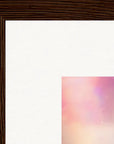 Indigo Sky Framed print 30x30 cm / 12x12″ Dark wood frame corner detail