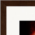 Chromatic Kiss Framed print 30x30 cm / 12x12″ Dark wood frame corner detail