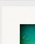 Underwater Flight Framed print 30x30 cm / 12x12″ White frame corner detail