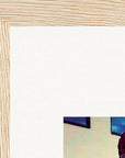 Wash It Framed print 30x30 cm / 12x12″ Wood frame corner detail